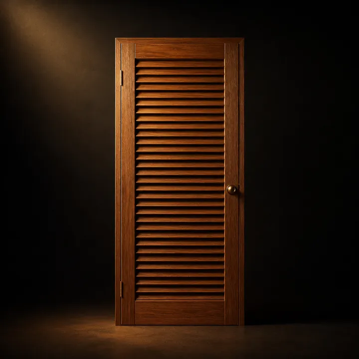 Louvered door